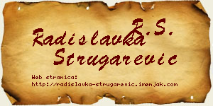 Radislavka Strugarević vizit kartica